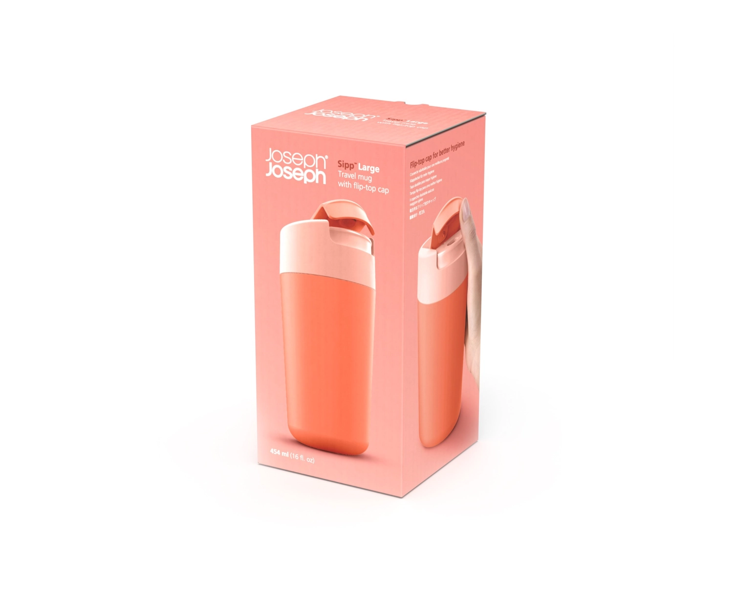 Sipp gobelet de voyage avec couvercle - 454ml - corail