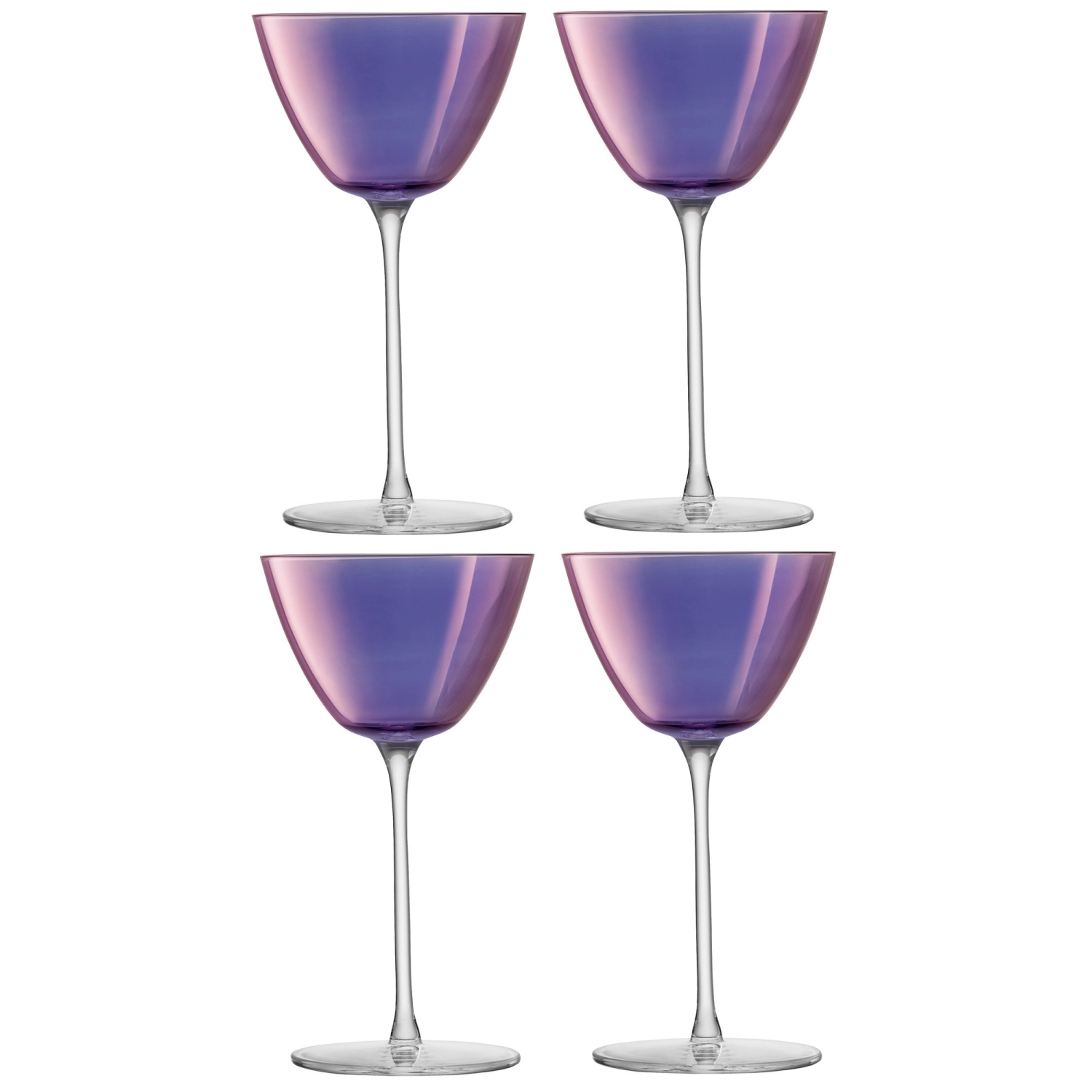 Set de 4 verres à martini aurora 195ml - polar-violet