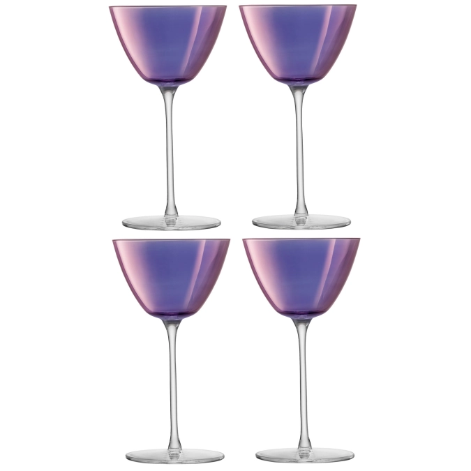 Set de 4 verres à martini aurora 195ml - polar-violet