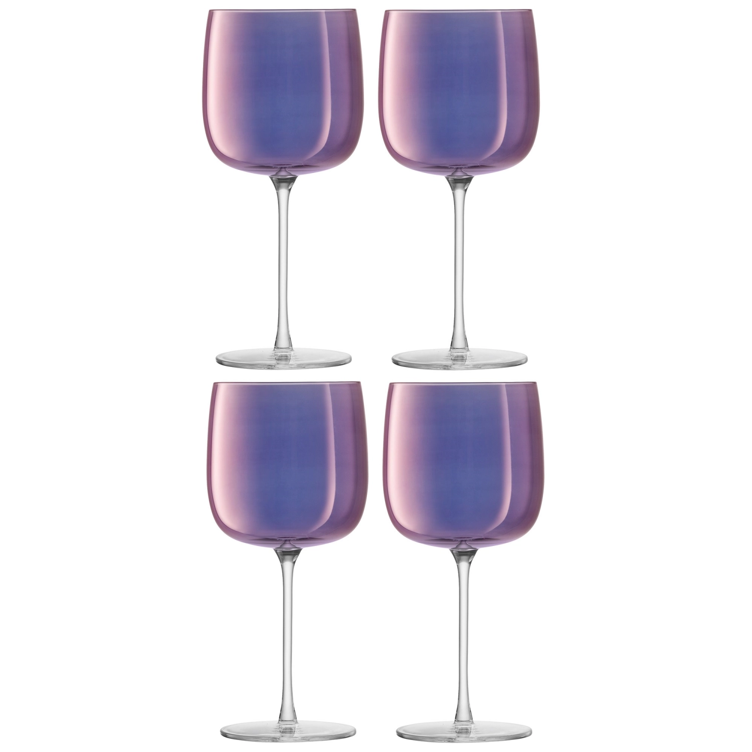 Set de 4 verres à vin aurora 450ml - polar-violet