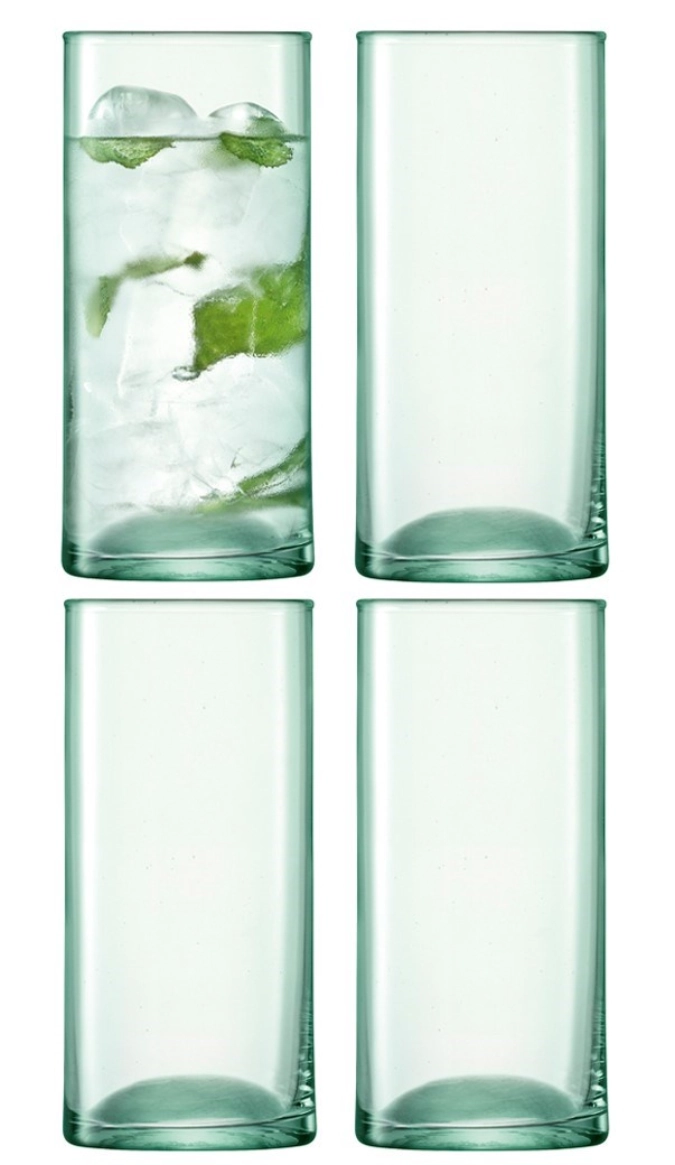 Set de 4 verres à jus canopy 350ml - aspect recyclé. optique