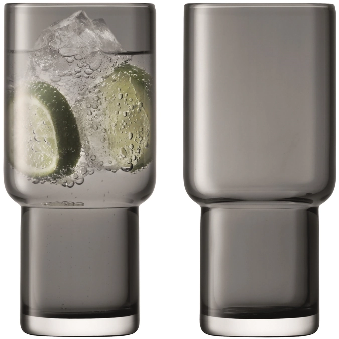 2er Set Utility Longdrinkglas - 390ml schiefergrau