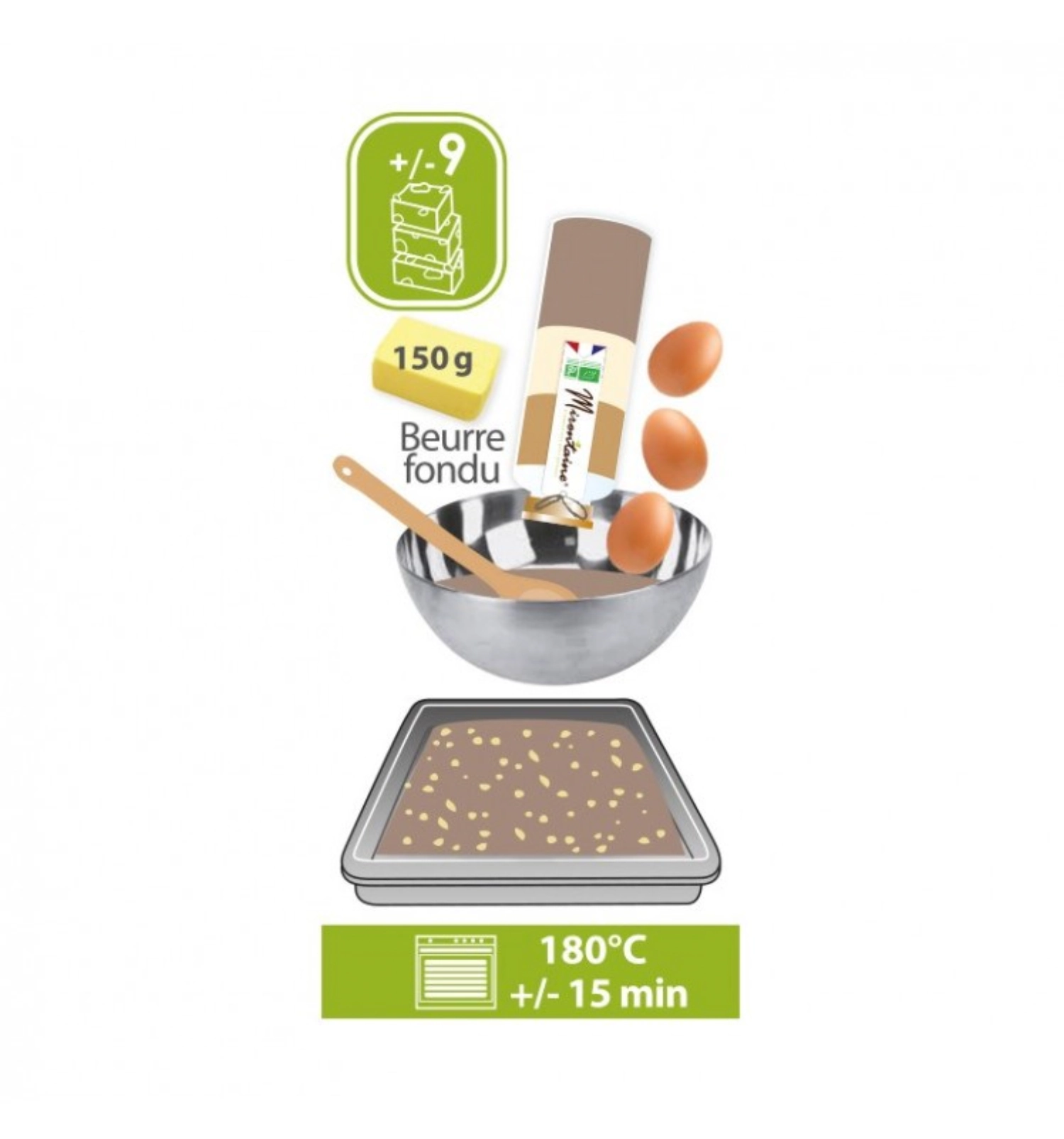 Bio brownie aux noix en pot 330g