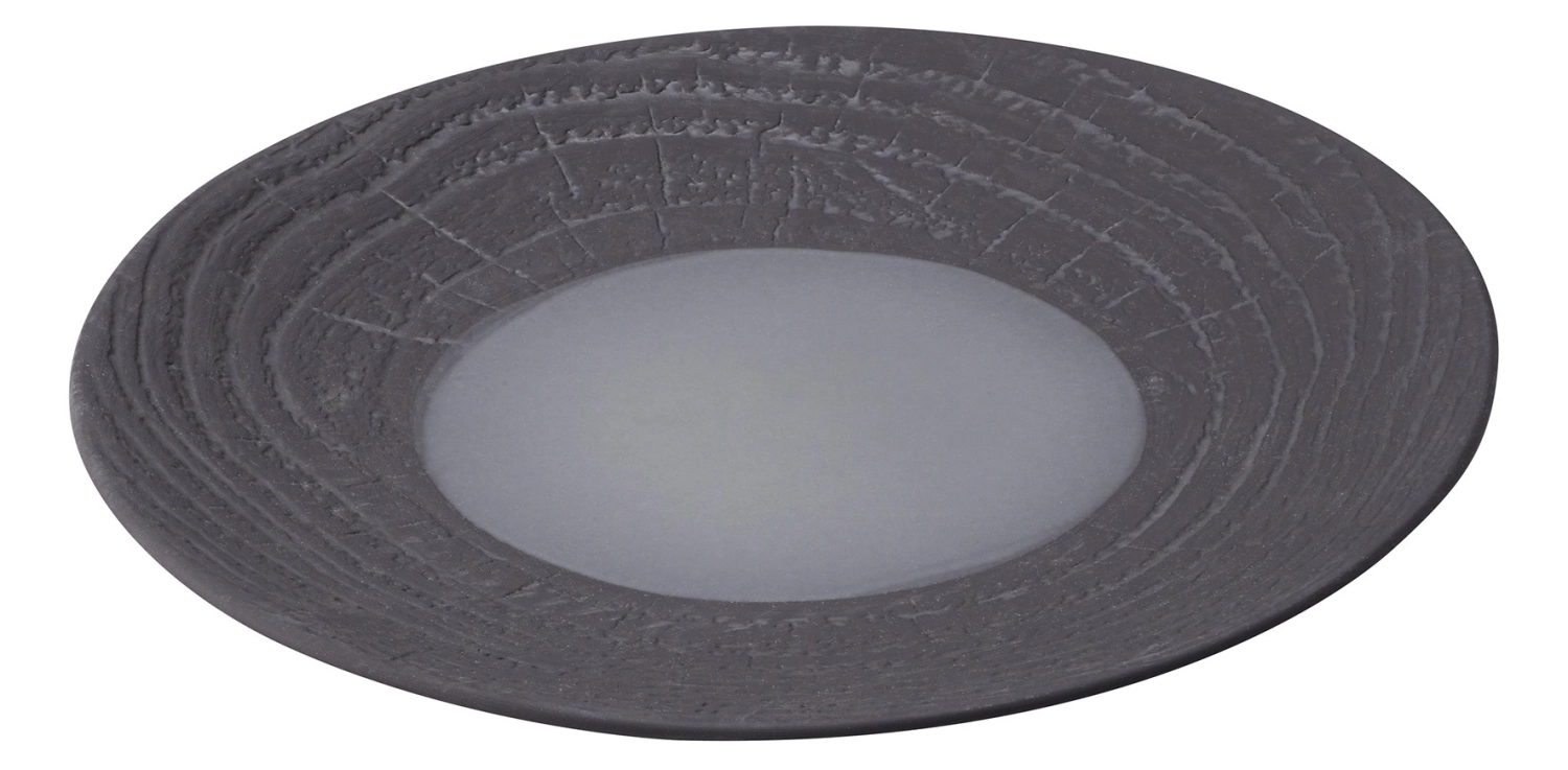 Assiette plate ronde, h : 3.4 cm, ø 28.3 cm, réglisse