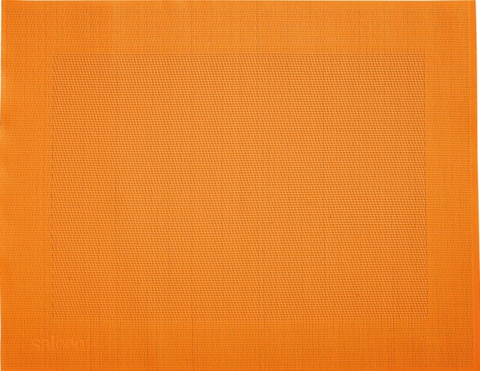 Set de table cadre, carré, orange, 32x42cm