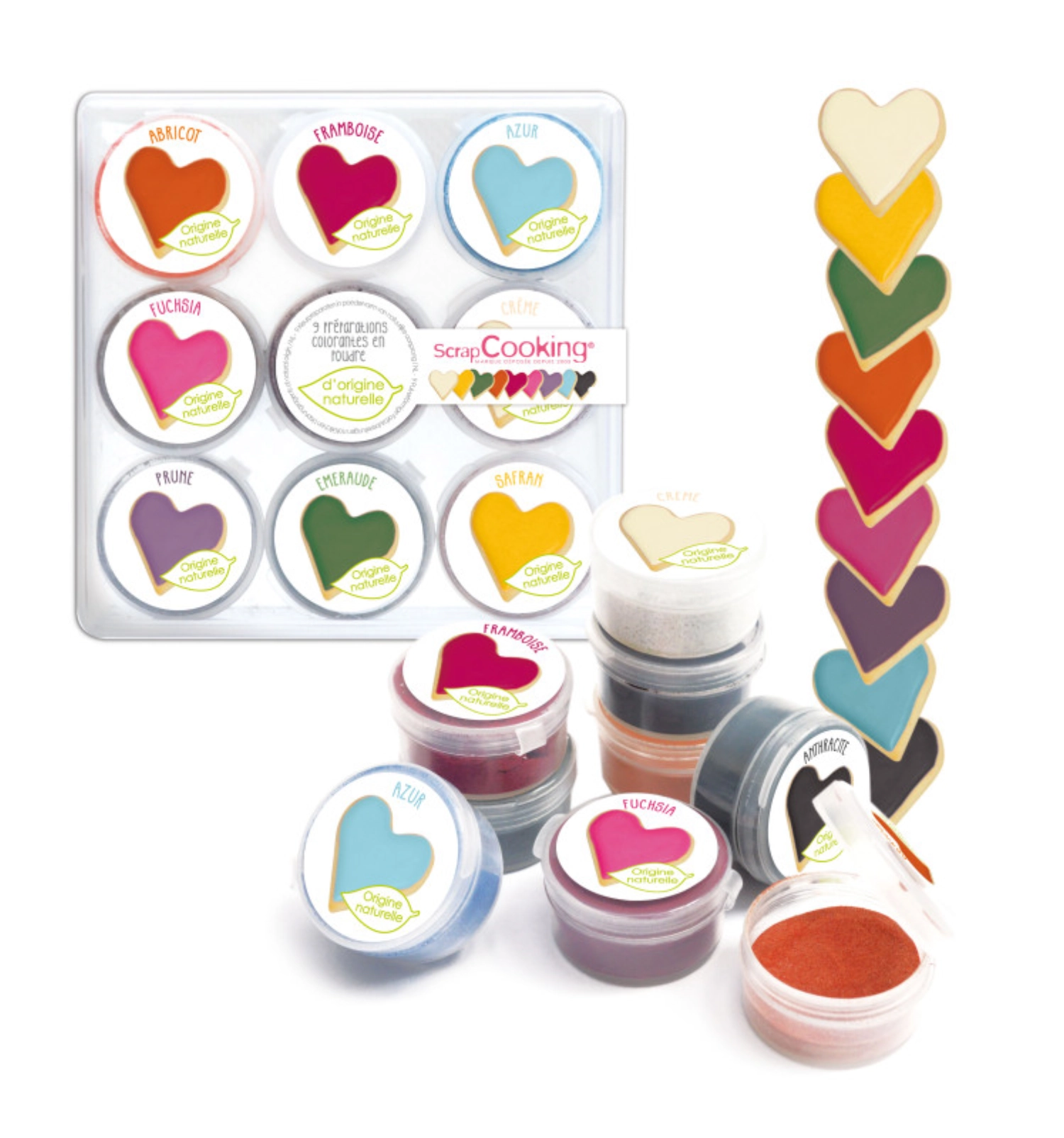 9 set de colorants alimentaires naturels