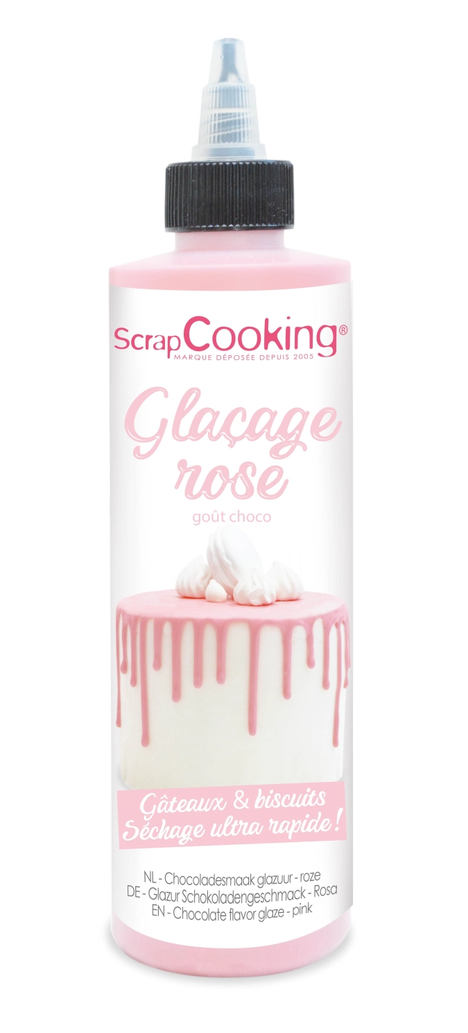 Glaçage au chocolat drip cake, rose 130g