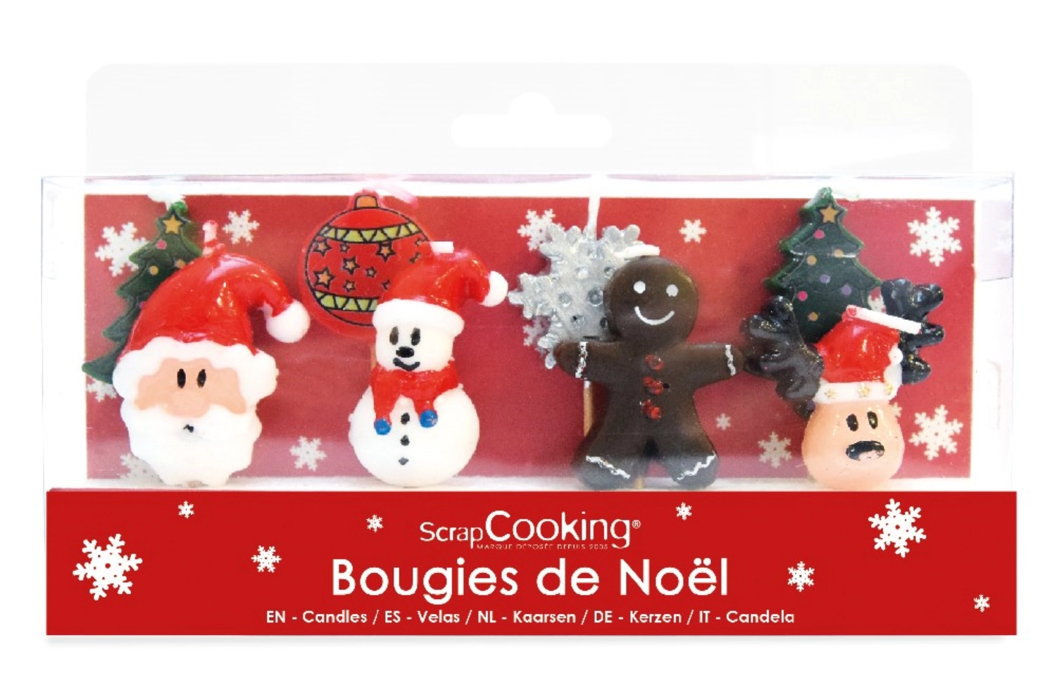 Set de 8 bougies noël