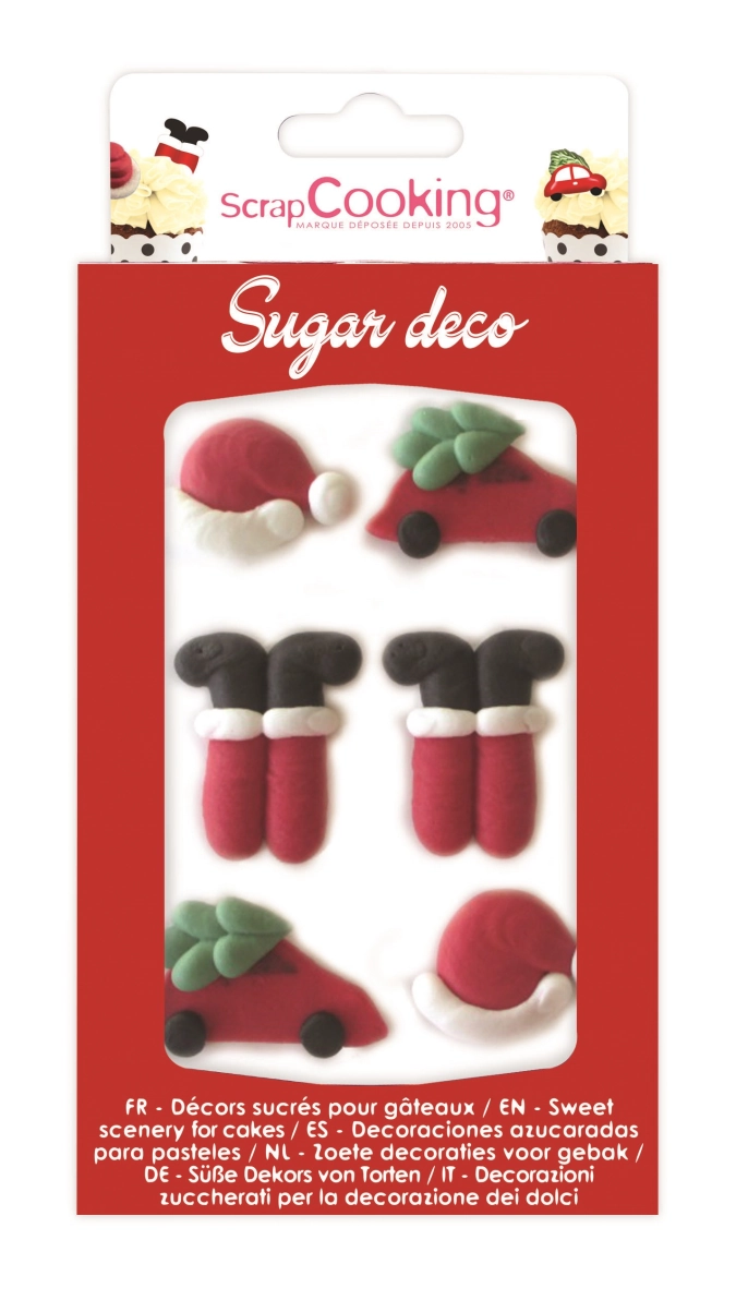 6 pcs. sucre déco père noël