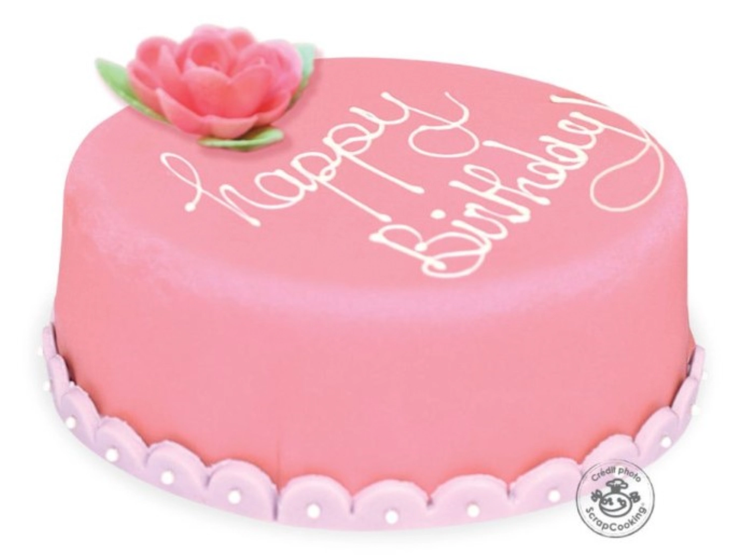 Fondant au sucre rosé roulé d36cm 430g