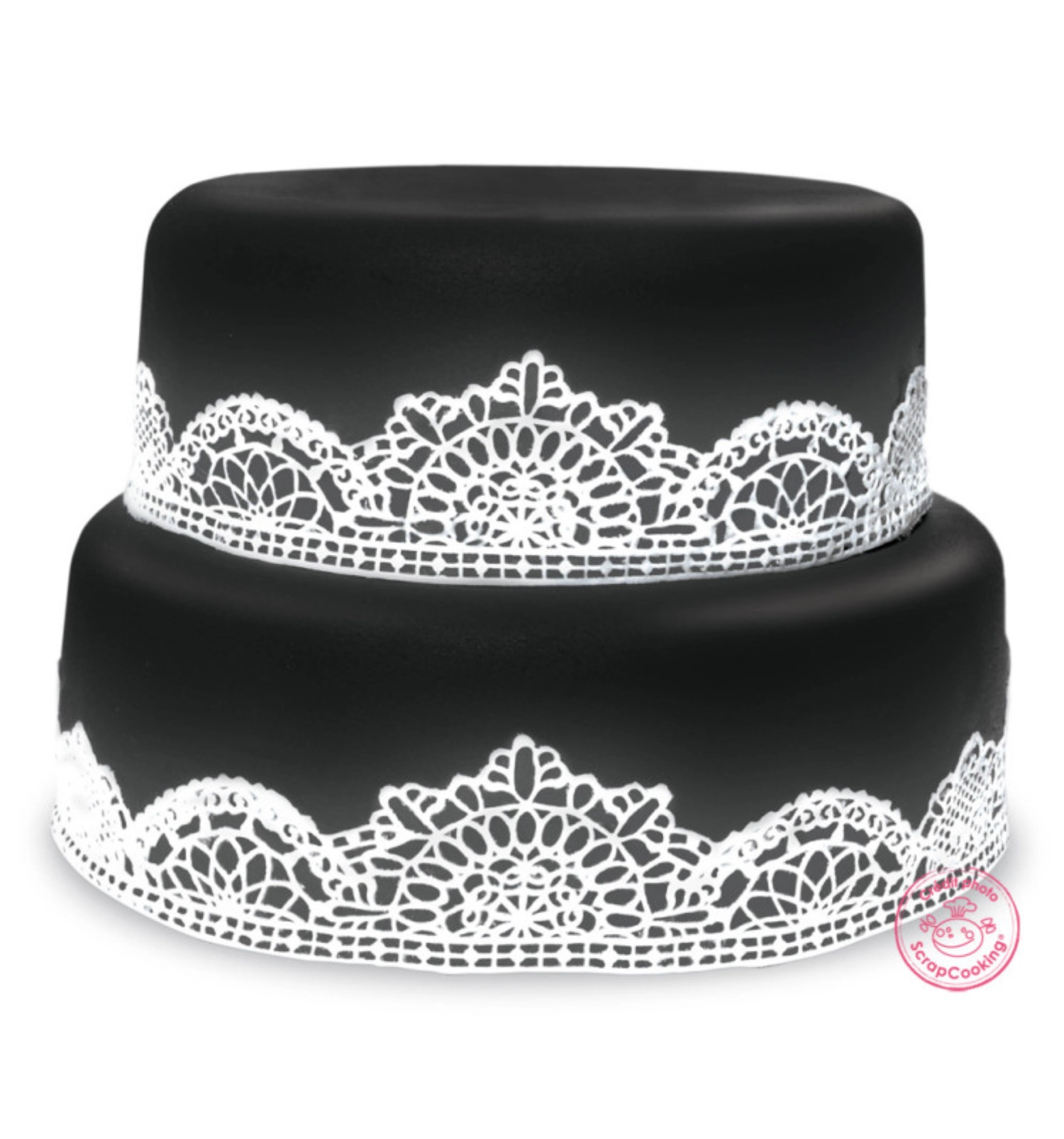 Fondant au sucre roulé noir d36cm 430g