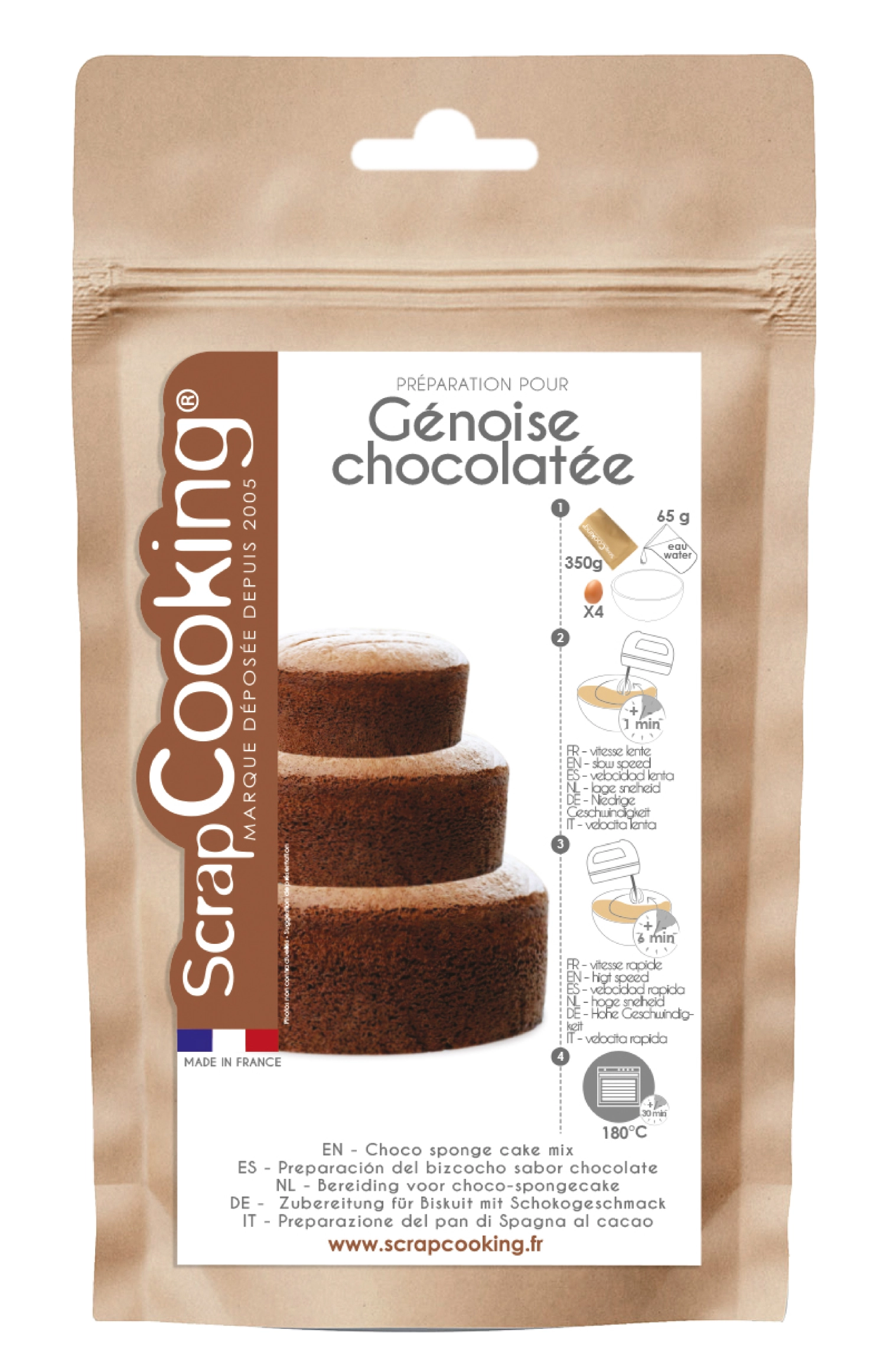 Préparation génoise chocolatée 350g