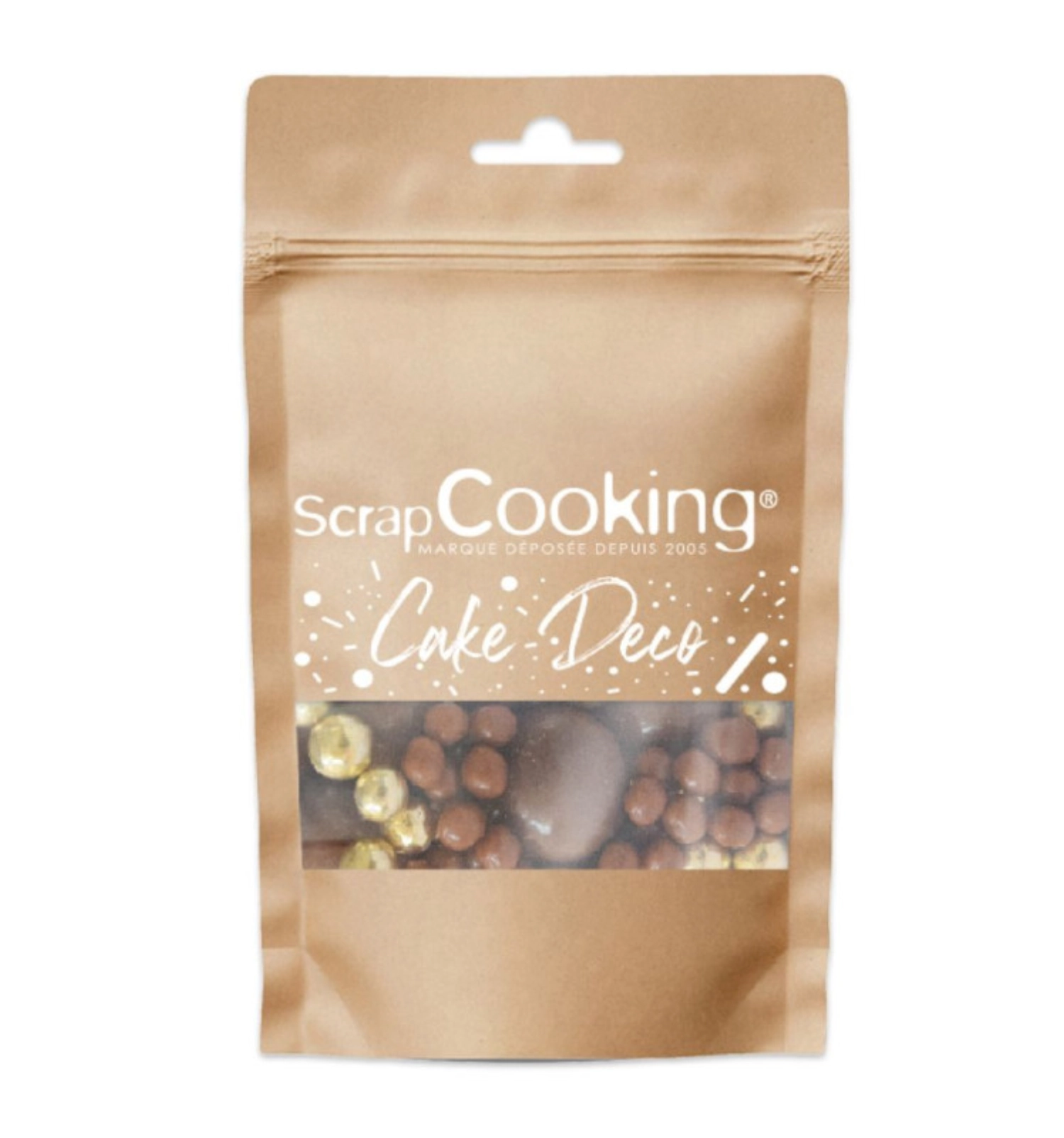 Deko schoko perles chocolat au lait et or 50g