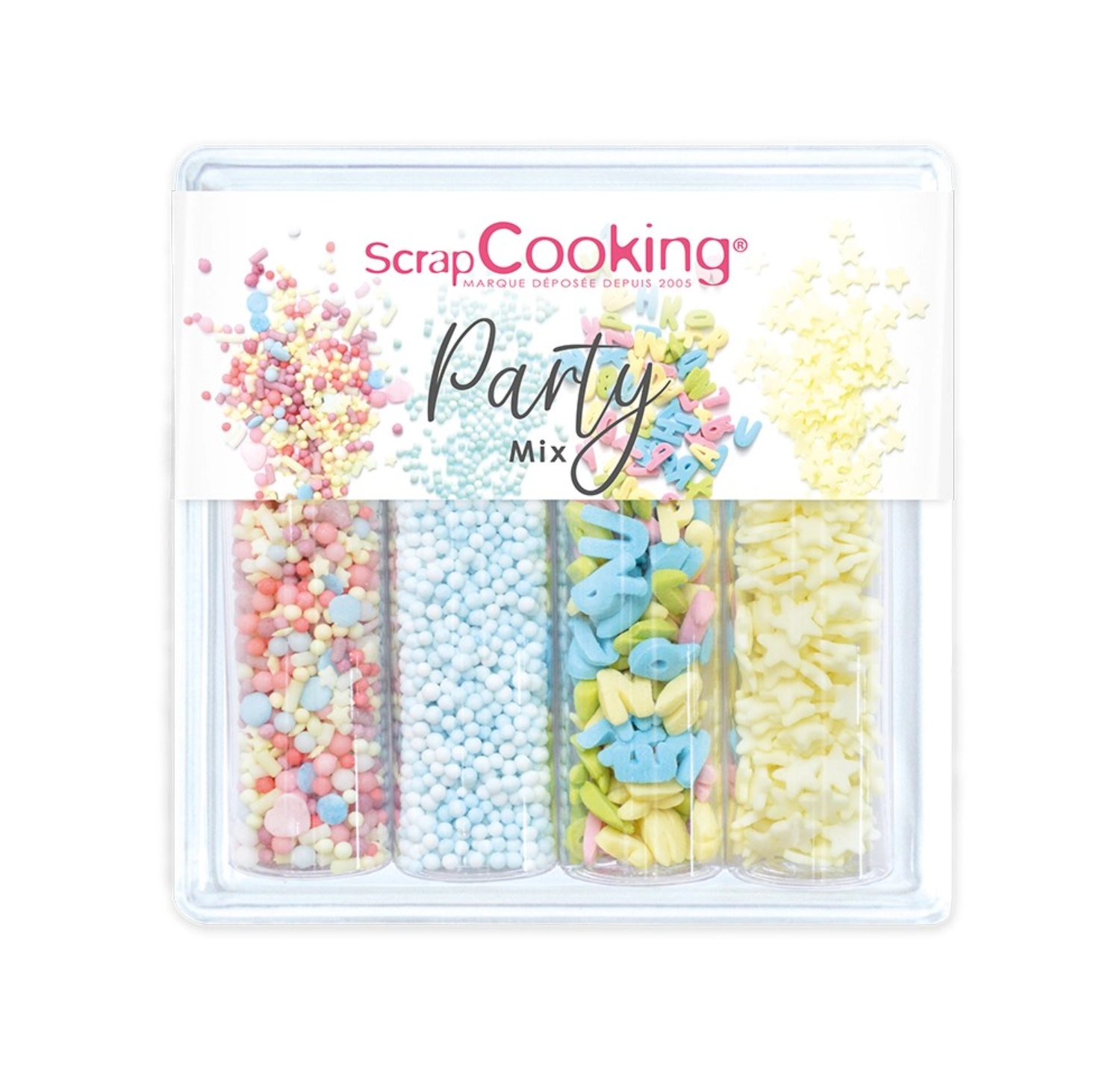 4 pcs décorations en sucre party mix 65g