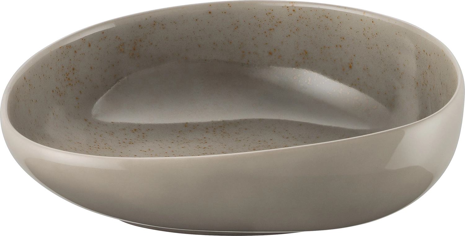 Pottery Unique Lightgrey plat asymétrique 20cm 0.9lt