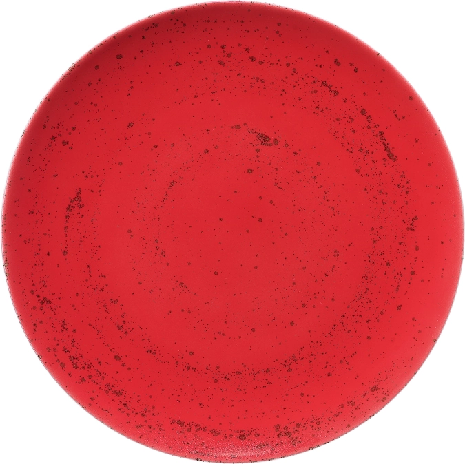 Pottery Unique Red Teller flach rund coupe 15cm