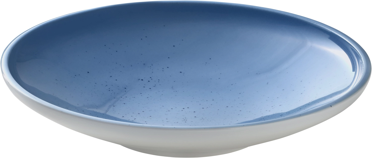 Shiro Blue Splash Assiette creuse ronde coupe 26cm