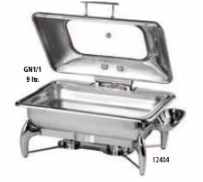 Globe Chafing Dish GN 1/1,58x44cm, H32.5cm, Glasdeckel