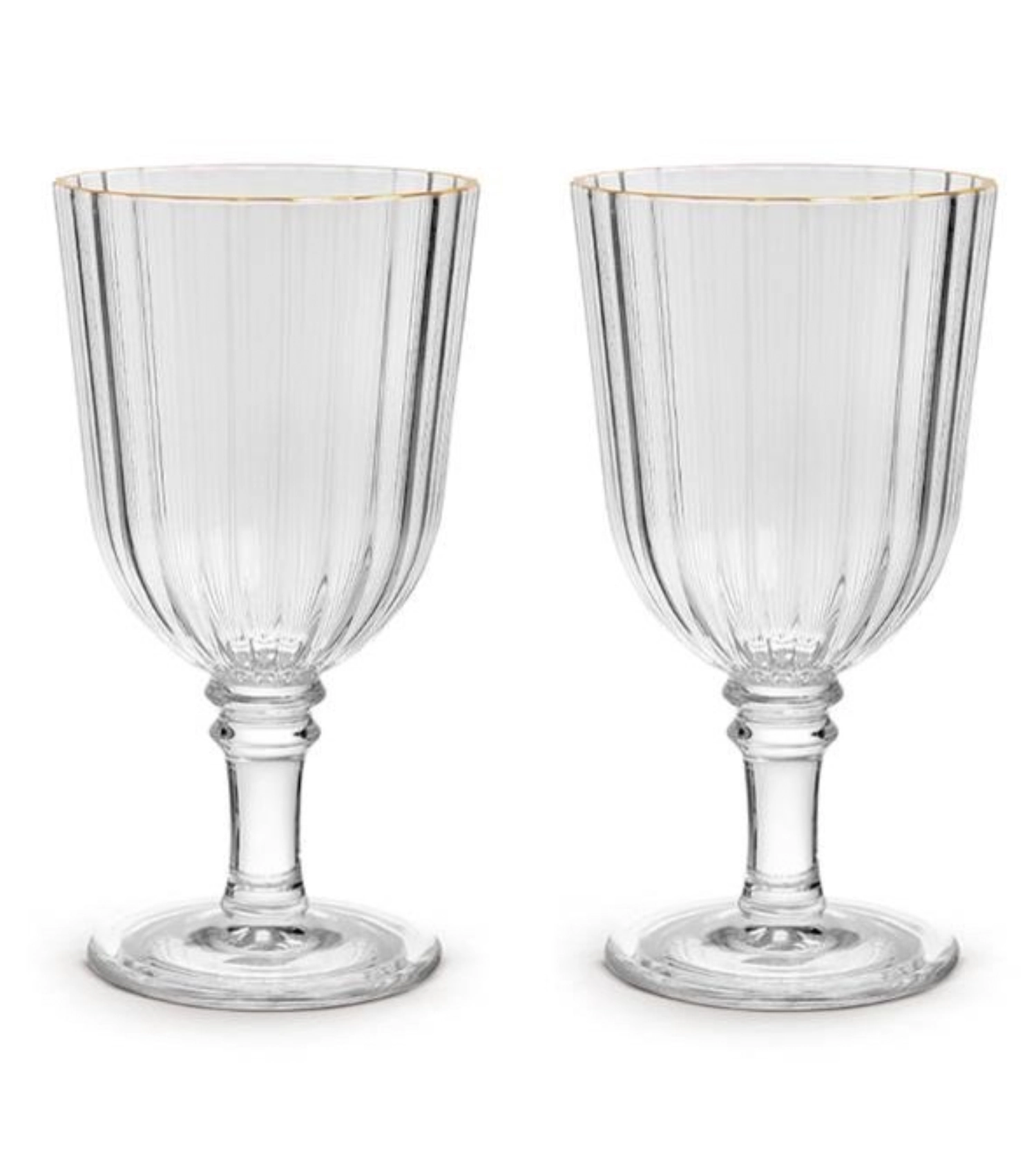 Set de 2 verres en acrylique 460ml, or