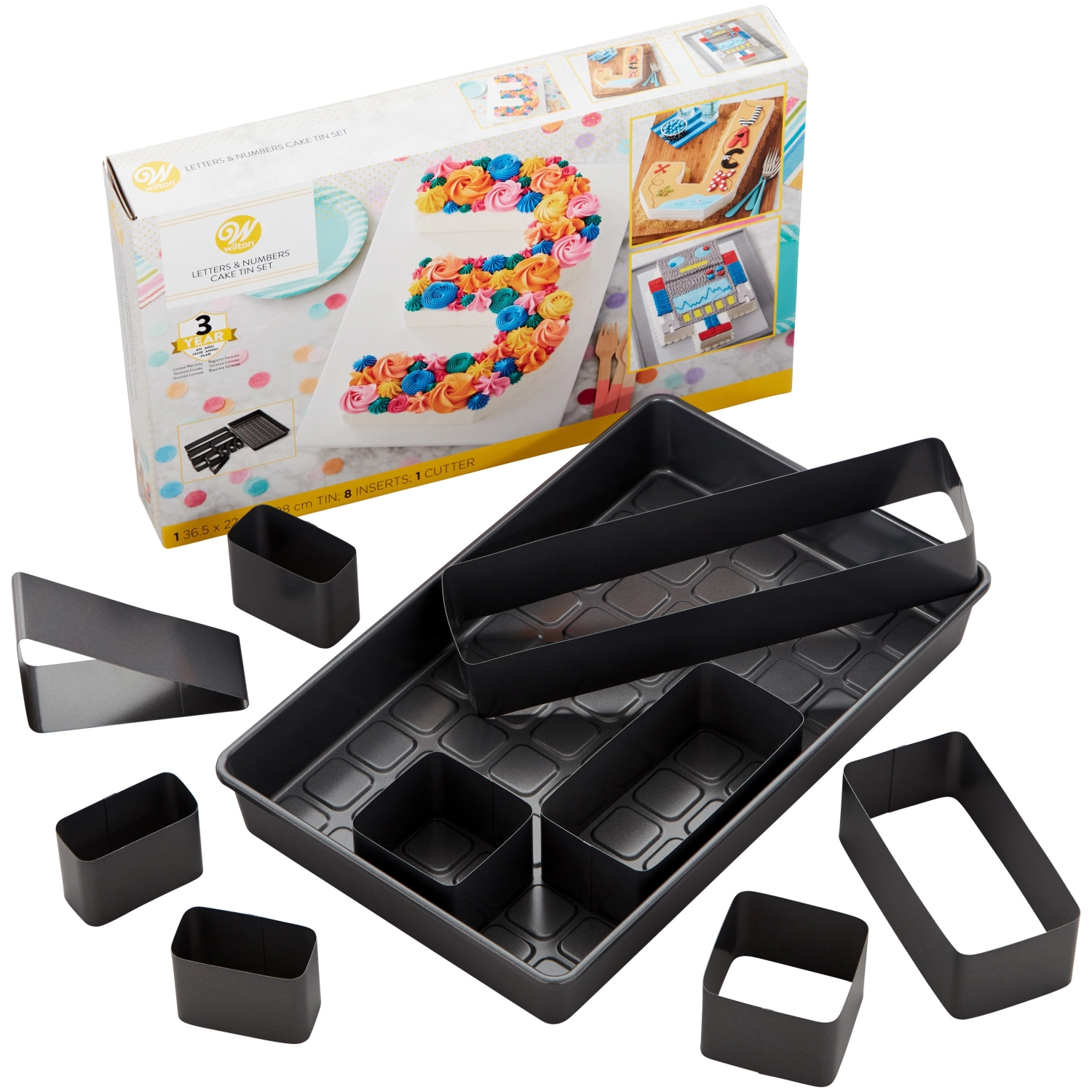 Set de moules à pâtisserie pour chiffres et lettres