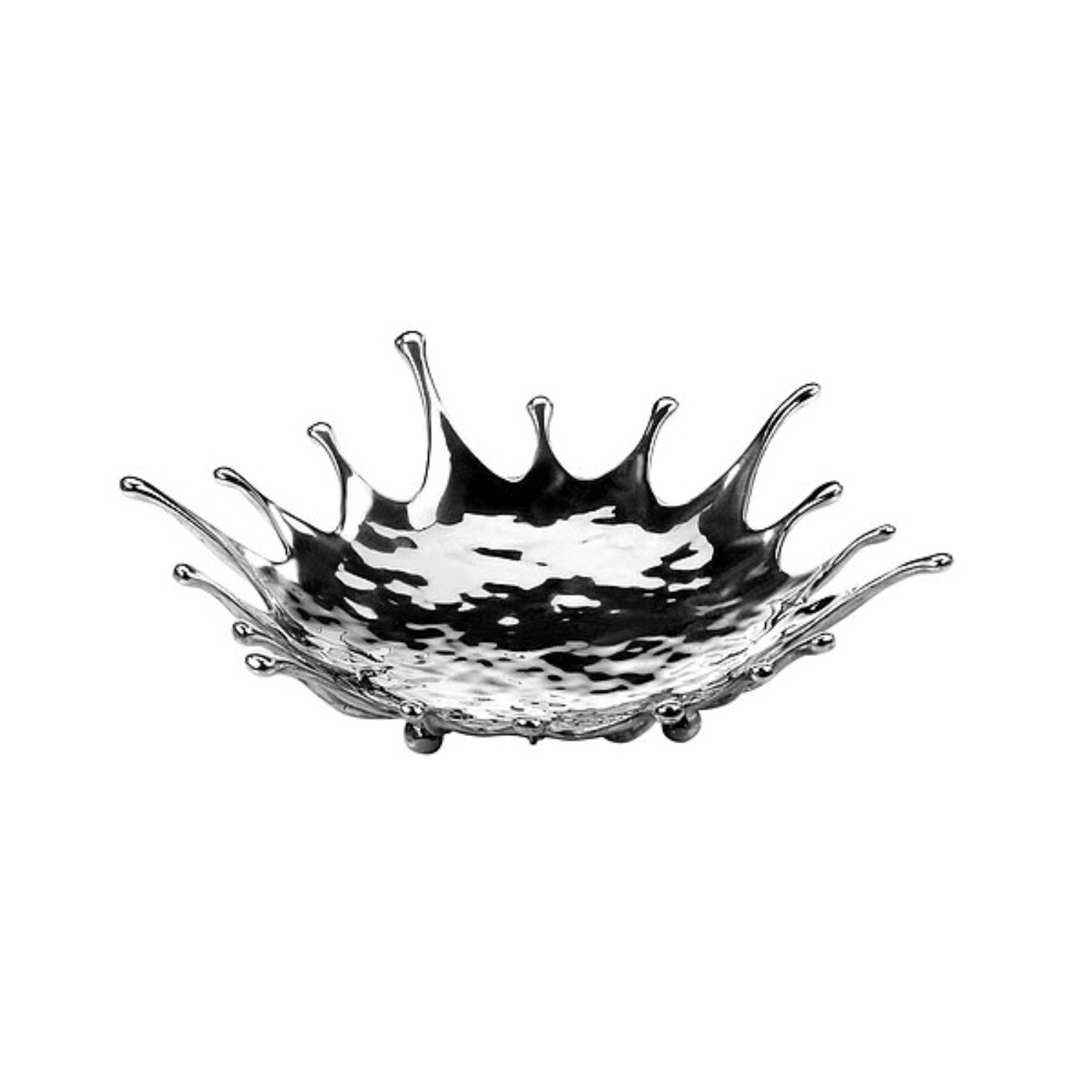 SPLASH Coupe plate, alliage d'étain, D22.5cm, H5.5cm