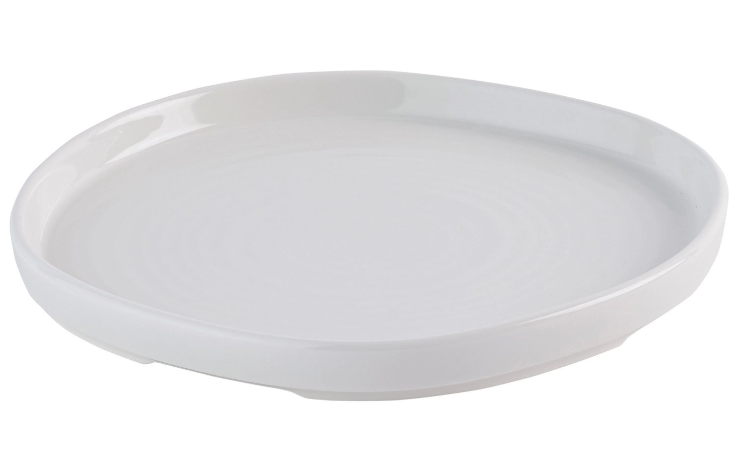 Chefs Plates White Organic Walled Teller flach