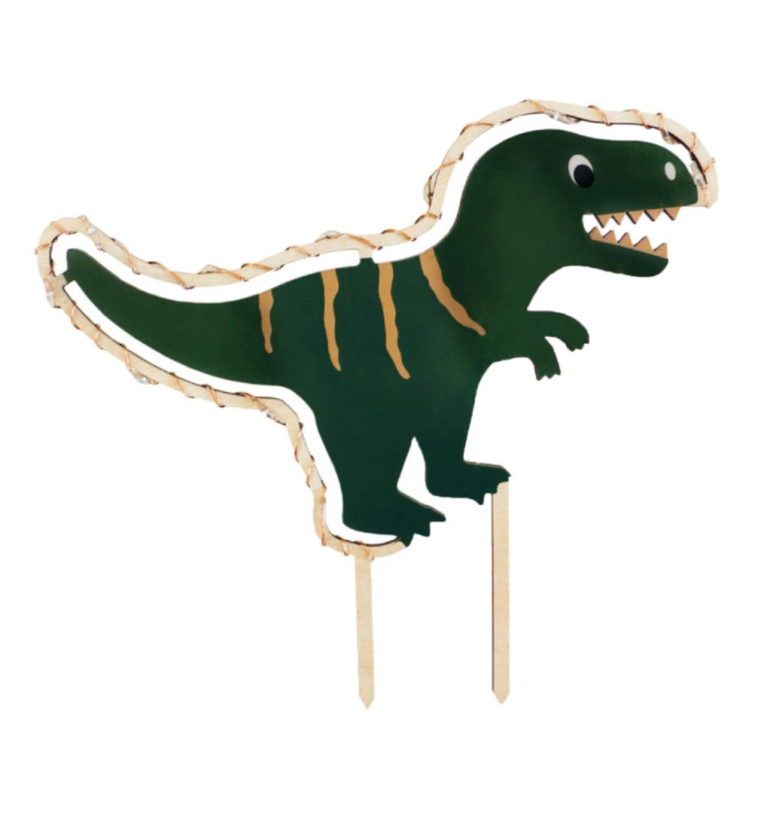 Cake topper avec éclairage led dino