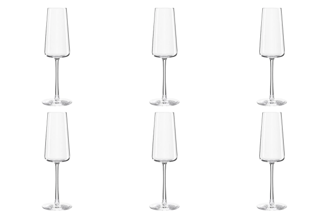 Set de 6 coupes à champagne power 238ml h : 226mm