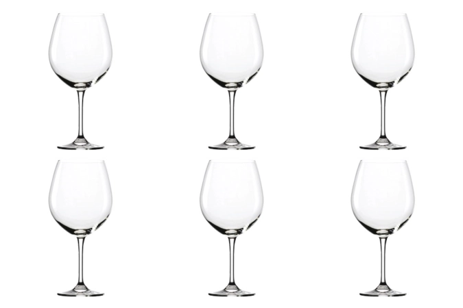 Set de 6 coupes event bourgogne 720ml h:222mm