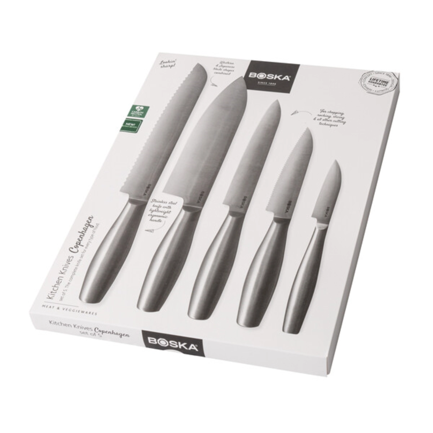 5pcs Copenhagen set de couteaux de cuisine