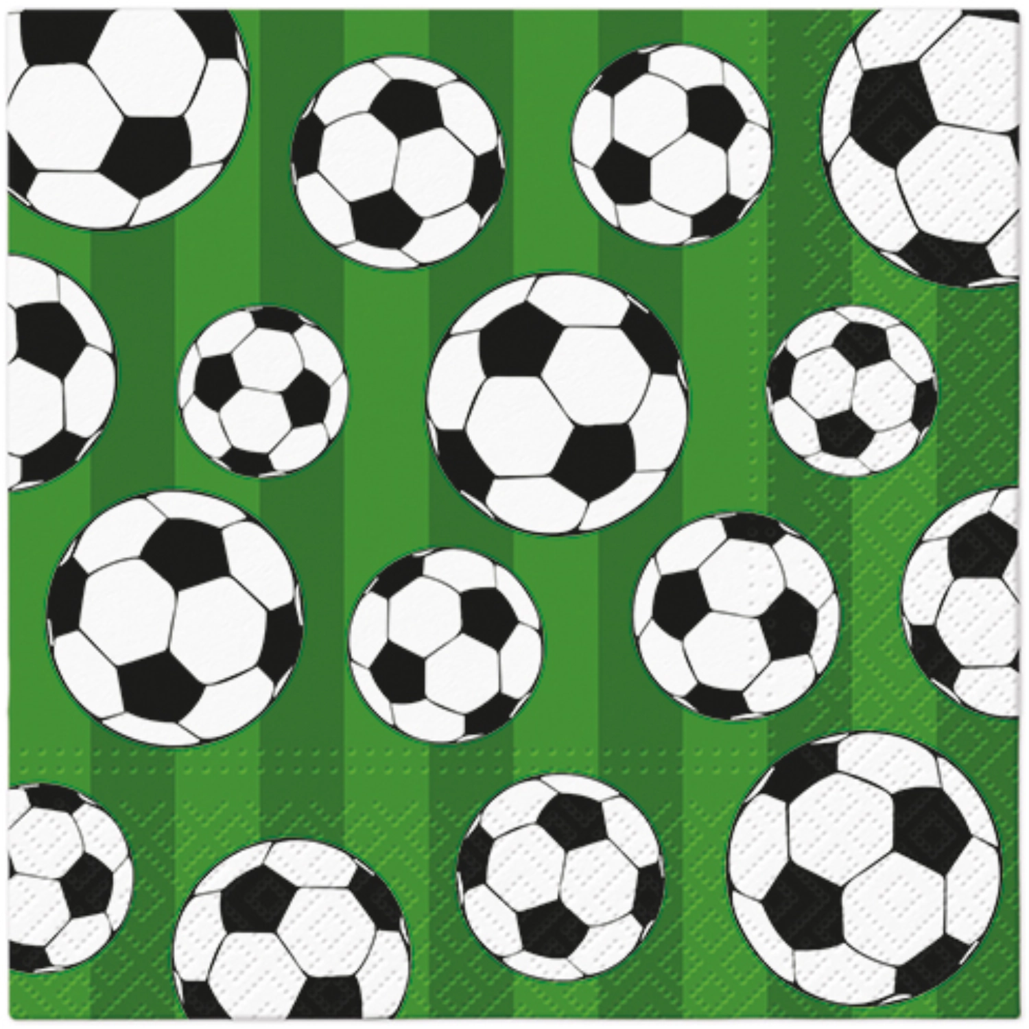 Servietten Lunch 20x Soccer ball, 33x33cm