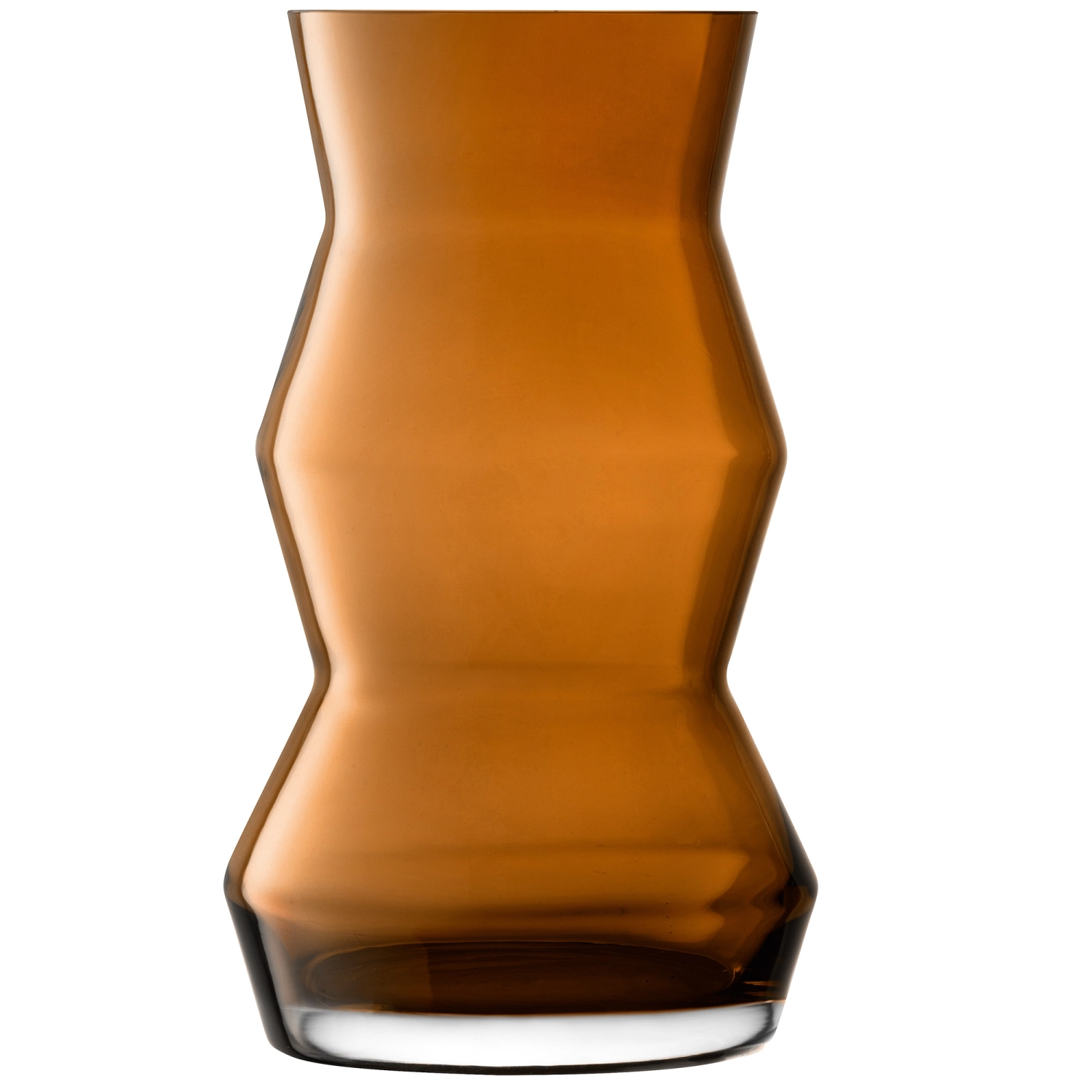 Sculpt vase/lanterne H36cm cognac