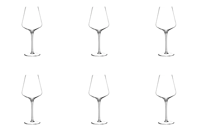 Lot de 6 verres à vin Signature F. Sommier Clément