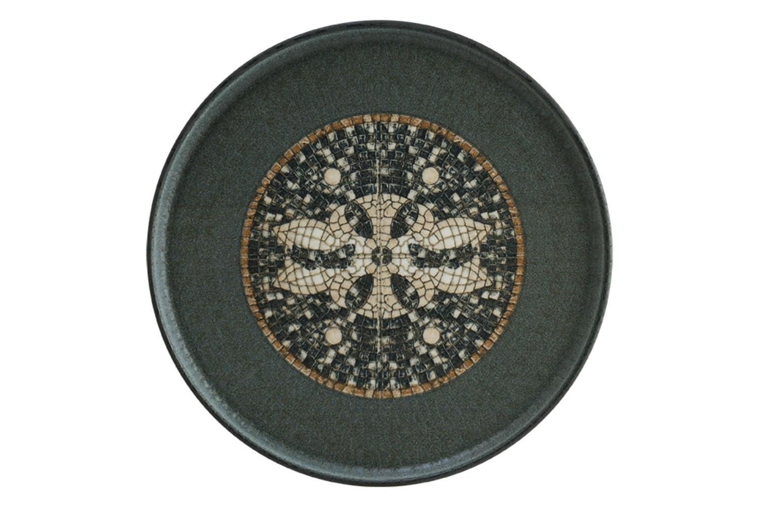 Mesopotamia Mosaic Assiette plate Hygge anthracite