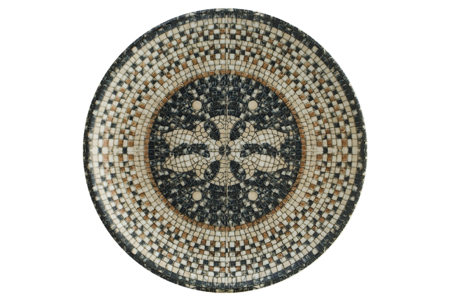 Mesopotamia Mosaic noir Assiette Gourmet